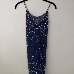 Free People Midnight Blue Sheer Dress